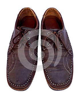 Brown leather mens shoes