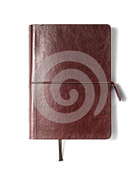 Brown leather notebook