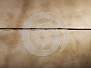 Brown leather with seam