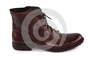 Brown leather shoe