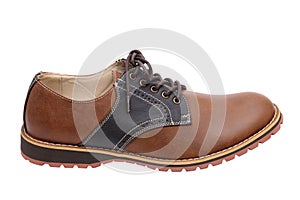 Brown leather shoe