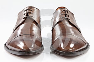 Brown leather shoes