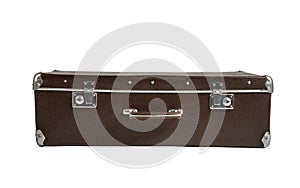 Brown leather suitcase