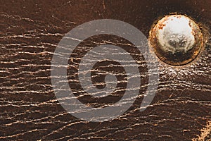 Brown leather texture macro. rough material abstract background