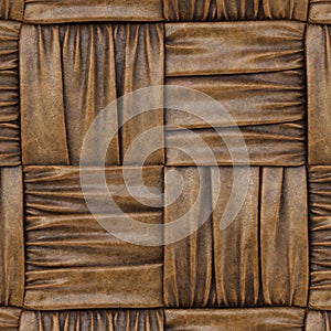 Brown leather texture of rattan