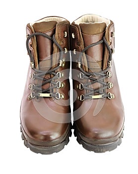 Brown Leather Walking Boots