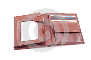 Brown leather wallet