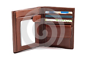 Brown leather wallet