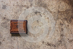 Brown leather wallet