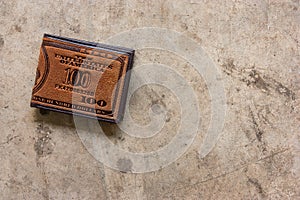 Brown leather wallet