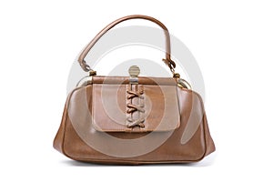 Brown leatherette purse