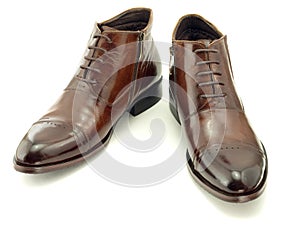 Brown leathers shoes photo