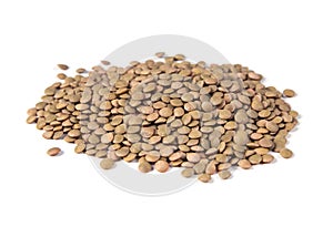 Brown-lentils, isolated