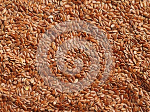 Brown linseed or flaxseed background