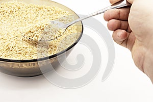 Brown long-grain rice