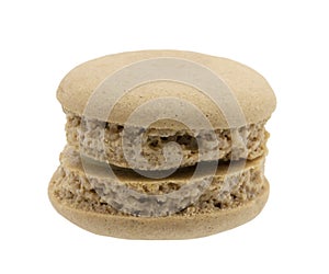 Brown macaron isolated