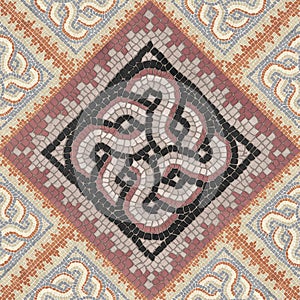 Brown marble-stone mosaic texture.