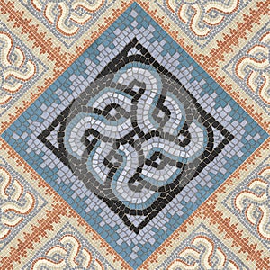 Brown marble-stone mosaic texture.