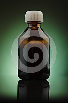 Brown medicine bottle