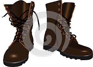 Brown men's boots