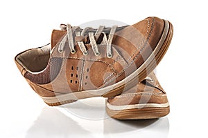 Brown men`s shoe