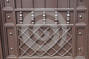 Brown metal texture of iron wall