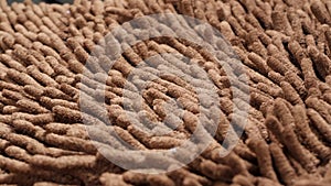 Brown micro fiber carpet in macro