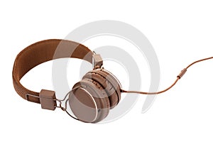 Brown modern headphone
