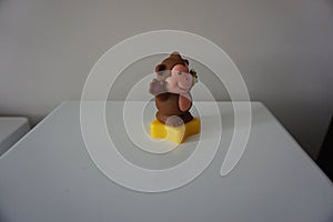 Brown monkey toy for children