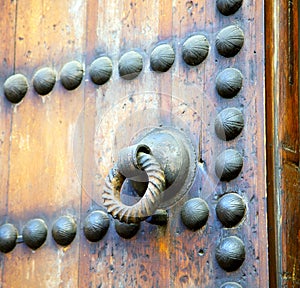 brown morocco in africa the old wood facade home and rusty saf