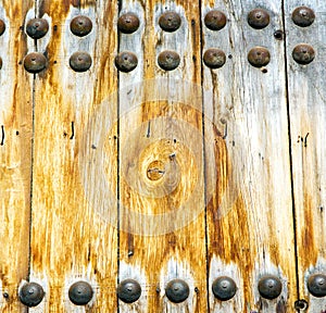 brown morocco in africa the old wood facade home and rusty saf