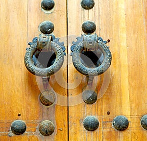 brown morocco in africa the old wood facade home and rusty saf