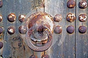 brown morocco in africa the old wood facade home and rusty saf