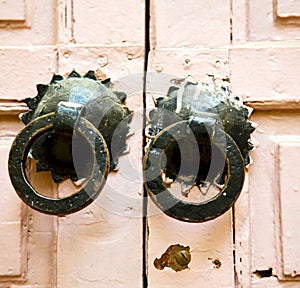 brown morocco in africa the old wood facade home and rusty saf