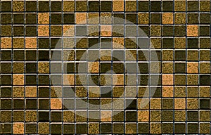 Marrón mosaico losas patrón sin costura 