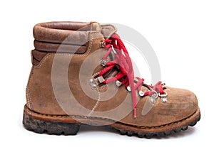 Brown mountain boots