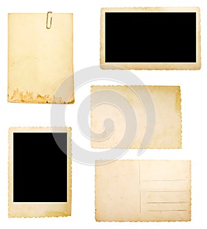 Brown old paper note background