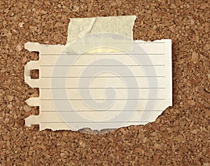 Brown old paper note background cork board