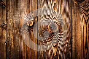 Brown Old Wood Texture with Knot