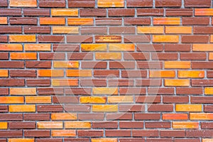 Brown and orange brick pattern wall