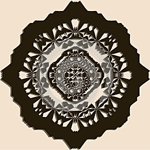 Brown ornamental pattern