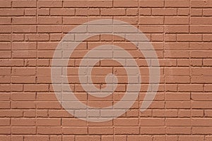 Brown painted brick wall in runnning bond and jack bond patterns, bbackground with creative copy space