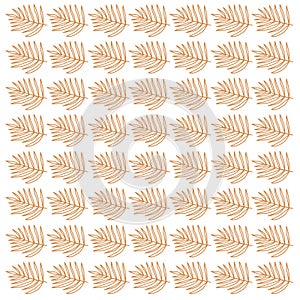 Brown Palm Leaves Design Pattern Texture Wallart