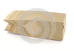 Brown paper bag isolated