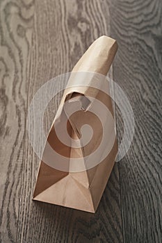 Brown paper bag for lunch or food