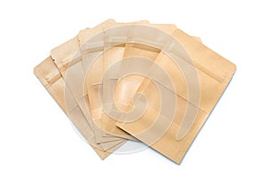Brown paper bag packaging with valve and seal