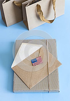 Brown paper bags and envelope