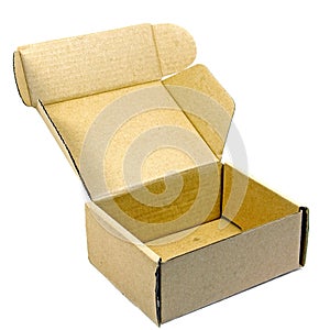 Brown paper box. photo