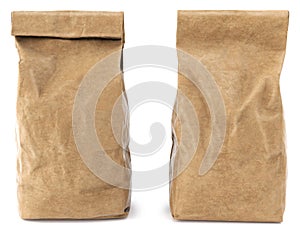 Brown paper food bag packaging