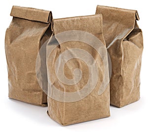 Brown paper food bag packaging